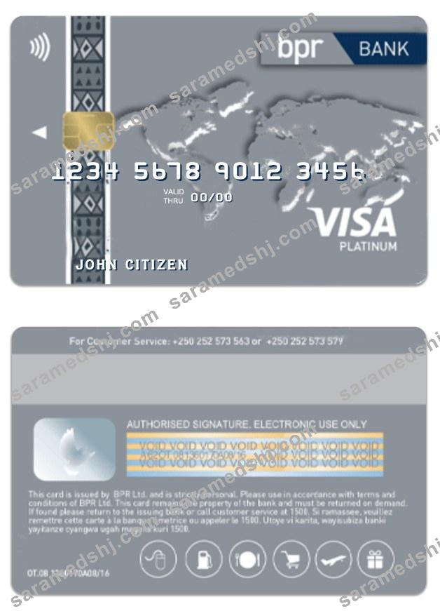 Burundi BPR bank visa platinum credit card
